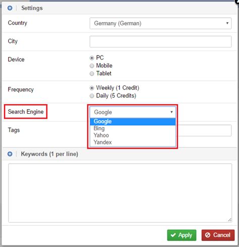 keyword monitoring yahoo